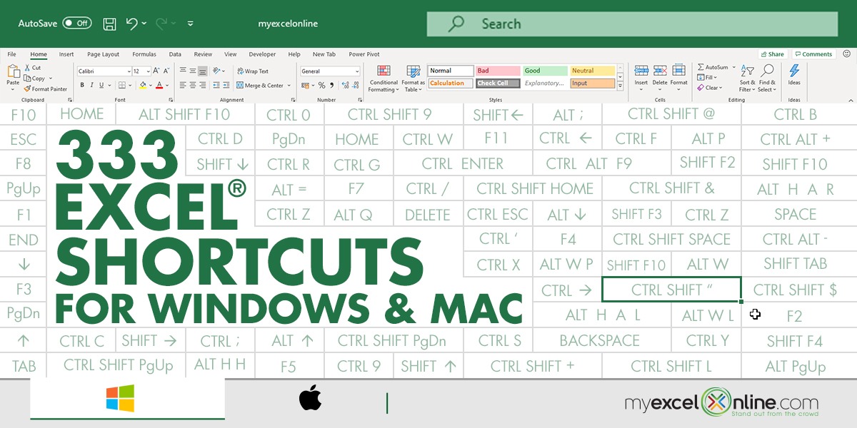 mac excel shortcut for f9